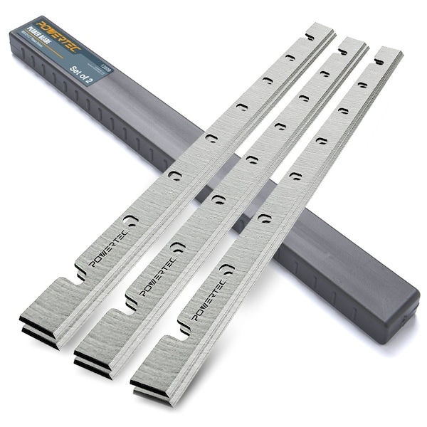 Powertec 12-1/2 Inch Planer Blades for DeWalt DW733 Planer, RPL Woodworking Planer Knives for DW7332, 6PK 12809-P3 - main
